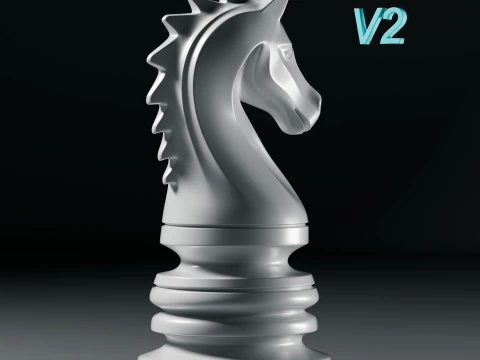 Фигура императорского шахматного рыцаря 3D Принт Модель