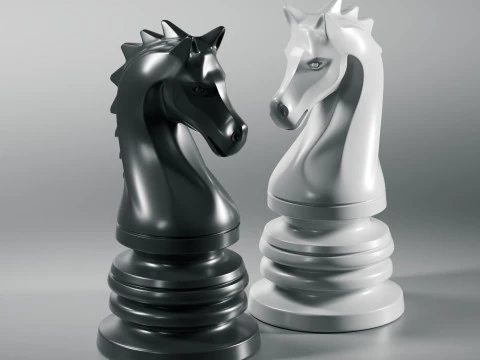 Фигура императорского шахматного рыцаря 3D Принт Модель