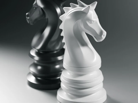 Фигура императорского шахматного рыцаря 3D Принт Модель