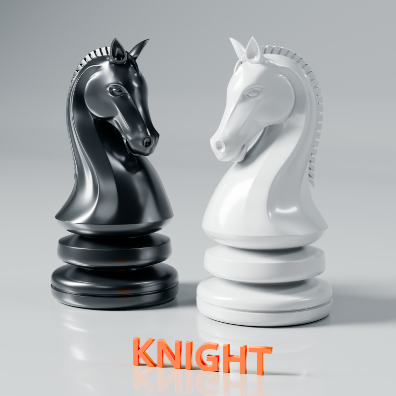 Printable Knight Chess Piece Modern Design Modèles 3D en vedette .c4d .max .obj .3ds .fbx .stl .blend 