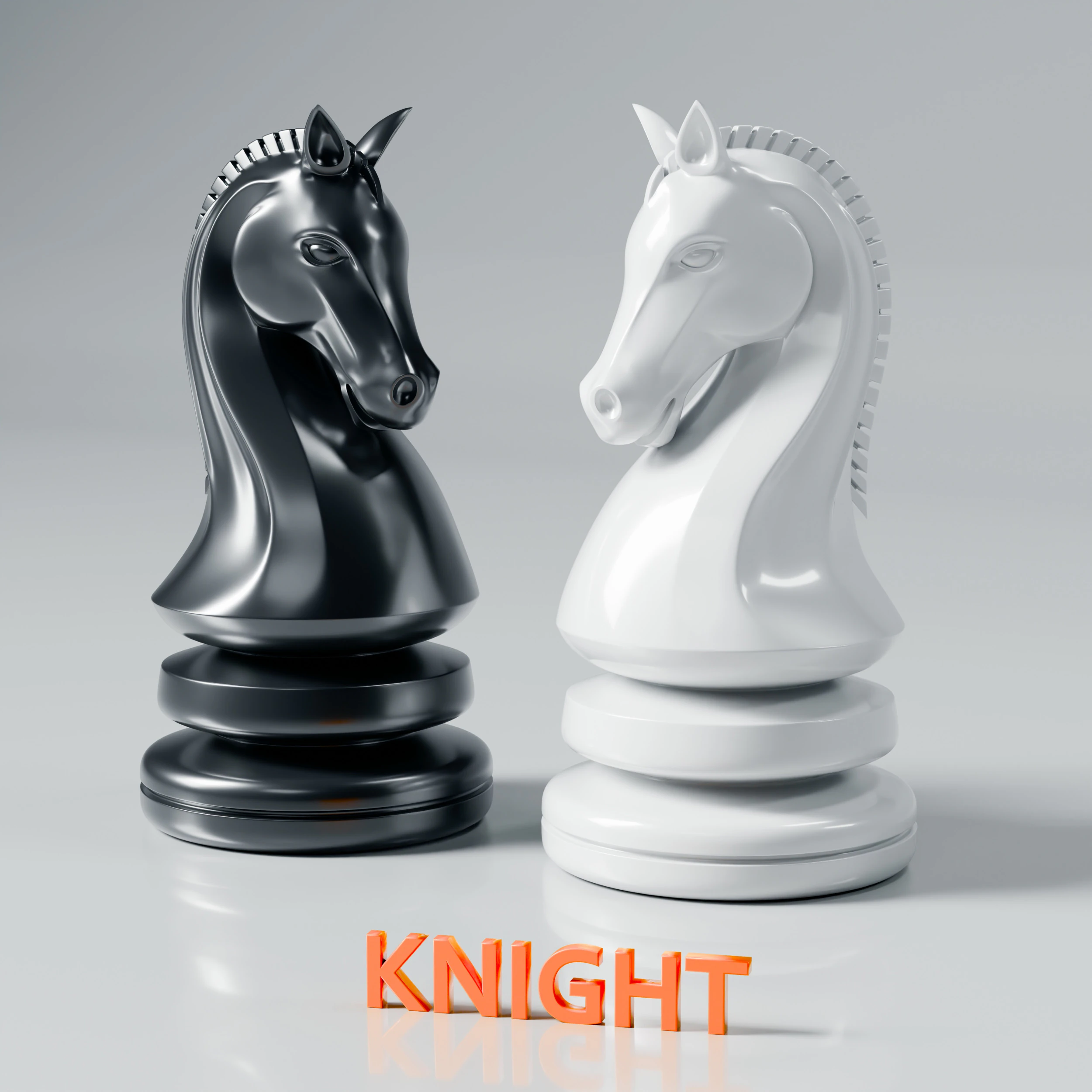 Knight Chess Piece Modern Design 3D Print Model .c4d .max .obj .3ds .fbx .stl .blend