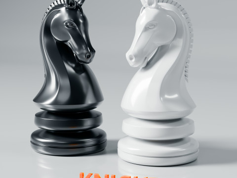 Printable Knight Chess Piece Modern Design 3Dプリントモデル