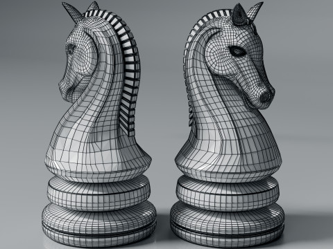 Printable Knight Chess Piece Modern Design Modèles 3D en vedette
