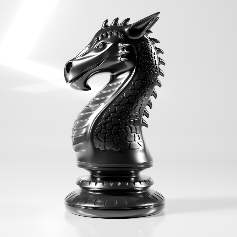 Dragon Knight Chess Piece Fanstasy Chess Model 3D 프린트 모델 .c4d .max .obj .3ds .fbx .stl .blend 