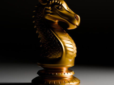 Dragon Knight Chess Piece Fanstasy Chess Model 3D 프린트 모델