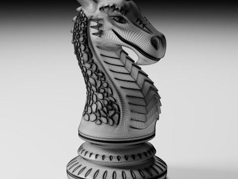 Dragon Knight Chess Piece Fanstasy Chess Model 3D 프린트 모델