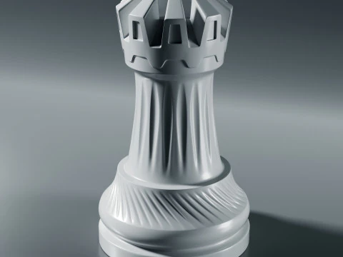Royal Chess pieces Set 3D Print Model