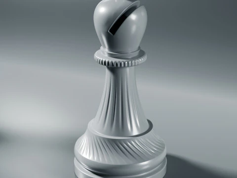 Royal Chess pieces Set 3D Print Model