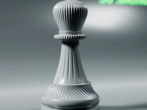Royal Chess pieces Set 3D Print Model