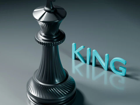 Royal Chess pieces Set 3D Print Model
