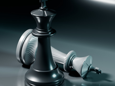 Royal Chess pieces Set 3Dプリントモデル