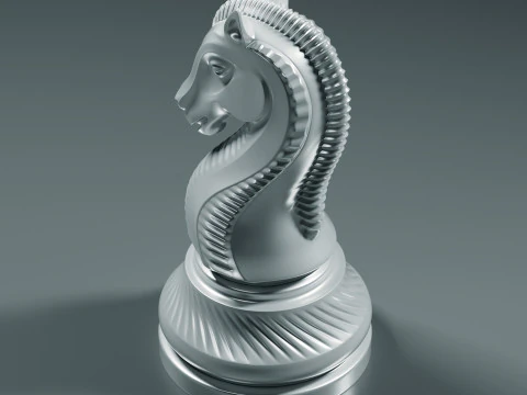 Royal Chess pieces Set 3D Print Model