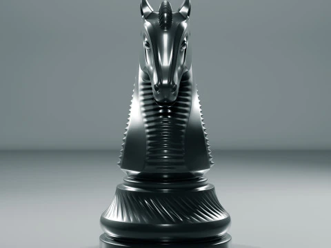 Royal Chess pieces Set 3D Print Model