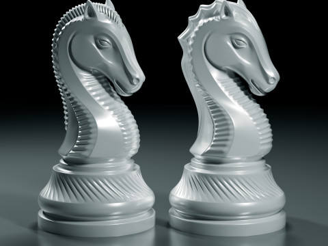 Royal Chess pieces Set 3Dプリントモデル