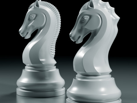 Royal Chess pieces Set 3Dプリントモデル