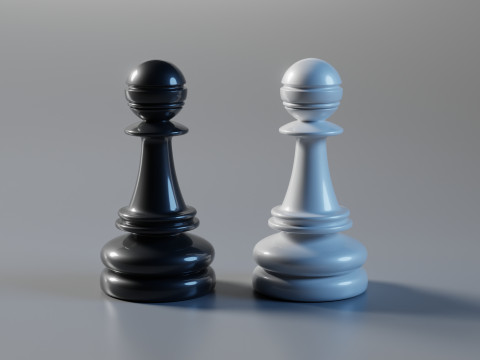 Aurion Chess Pieces Set 3D Print Model