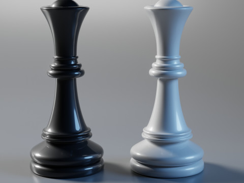 Aurion Chess Pieces Set 3D Print Model