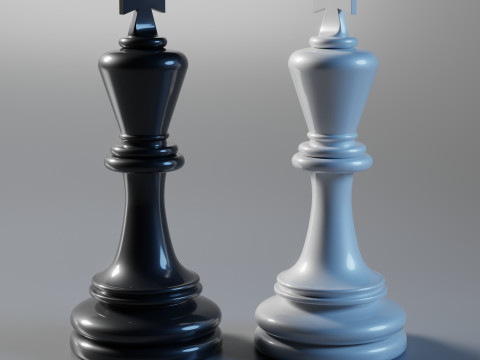 Aurion Chess Pieces Set 3D Print Model