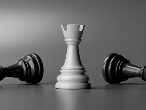 Aurion Chess Pieces Set 3D Print Model