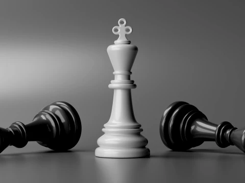 Aurion Chess Pieces Set 3D Print Model