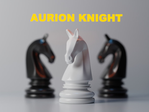 Aurion Knight Chess Piece 3D प्रिंट मॉडल
