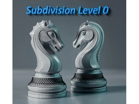 Royal Chess Knight Set 3D Print Model