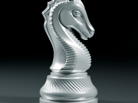 Royal Chess Knight Set 3Dプリントモデル