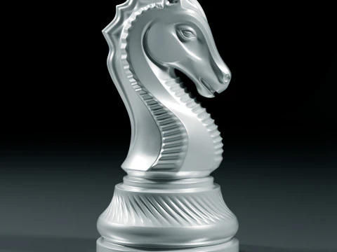 Royal Chess Knight Set 3D Print Model