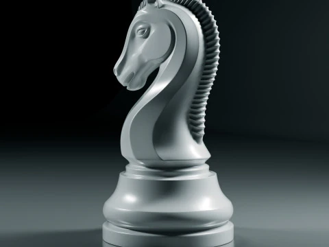 Royal Chess Knight Set 3D Print Model