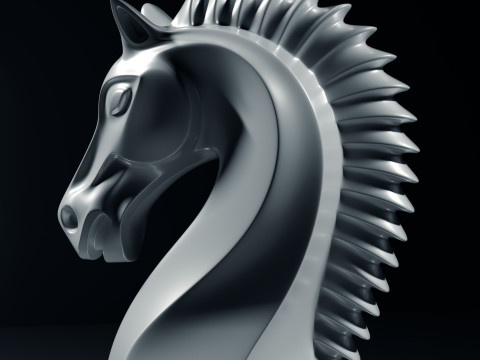 Воїн шахи лицар фігура 3D Принт Модель