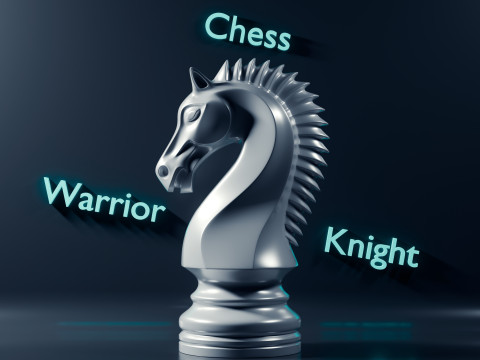 Warrior Chess Knight Piece 3D Print Model