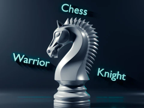 योद्धा शतरंज नाइट मोहरा 3D प्रिंट मॉडल