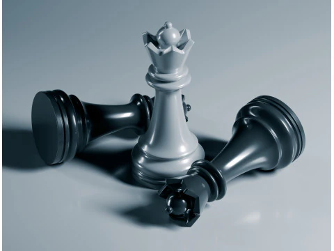 Grand Chess Pieces Set 3D Print Model