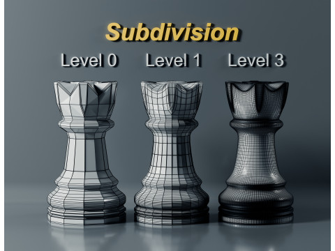 Set Bidak Catur Besar Model Cetak 3D