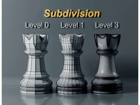 Grand Chess Pieces Set 3D Print Model