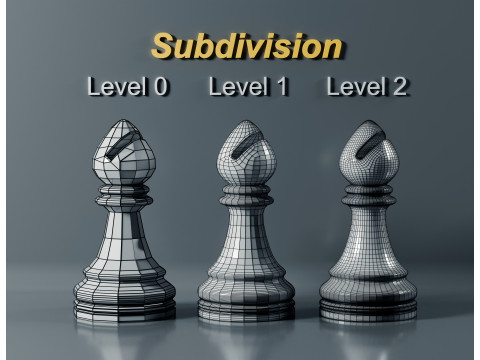 Set Bidak Catur Besar Model Cetak 3D