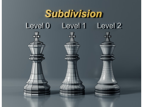 Set Bidak Catur Besar Model Cetak 3D