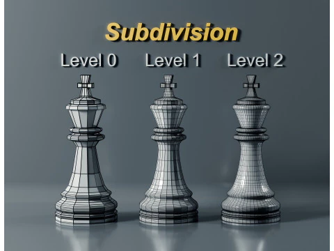 Grand Chess Pieces Set 3D Print Model