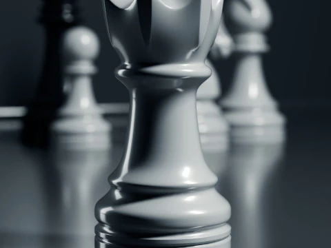 Grand Chess Pieces Set 3D Print Model
