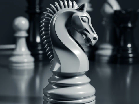Grand Chess Pieces Set 3D Print Model