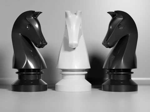 Nova Knight Chess Piece 3D Print Model