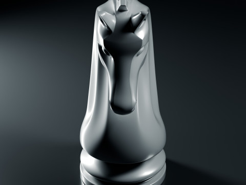 简单的国际象棋骑士棋子 3D 打印模型