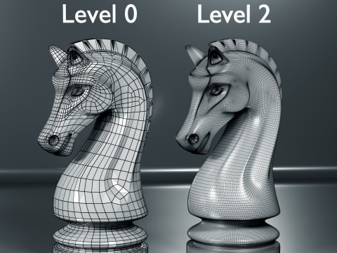 简单的国际象棋骑士棋子 3D 打印模型