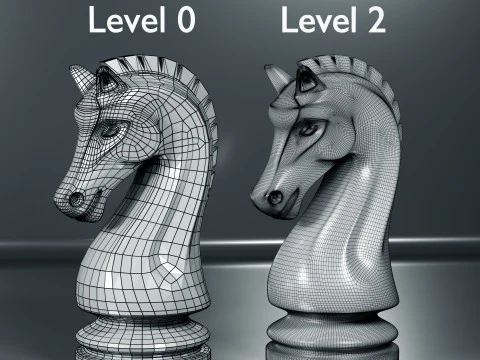 Simple Chess Knight Piece 3D Print Model
