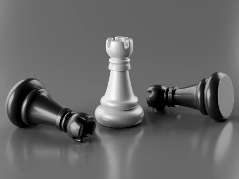 Aladdin Chess Pieces Set 3D Print Model