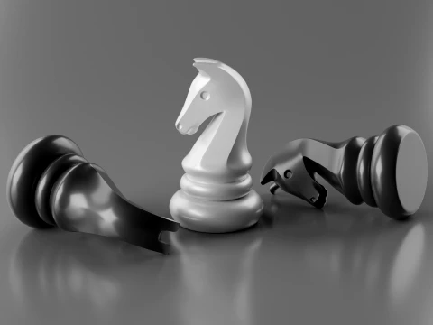 Aladdin Chess Pieces Set 3D Print Model