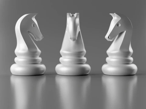 Aladdin Chess Pieces Set 3D Print Model