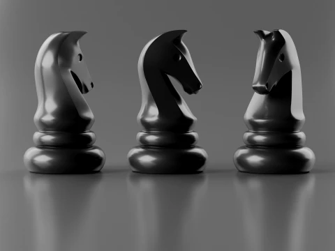 Aladdin Chess Pieces Set 3D Print Model