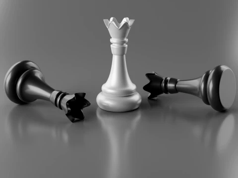 Aladdin Chess Pieces Set 3D Print Model