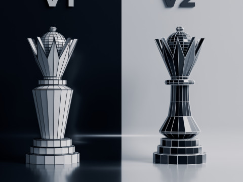 नोवा शतरंज मोहरे सेट 3D प्रिंट मॉडल